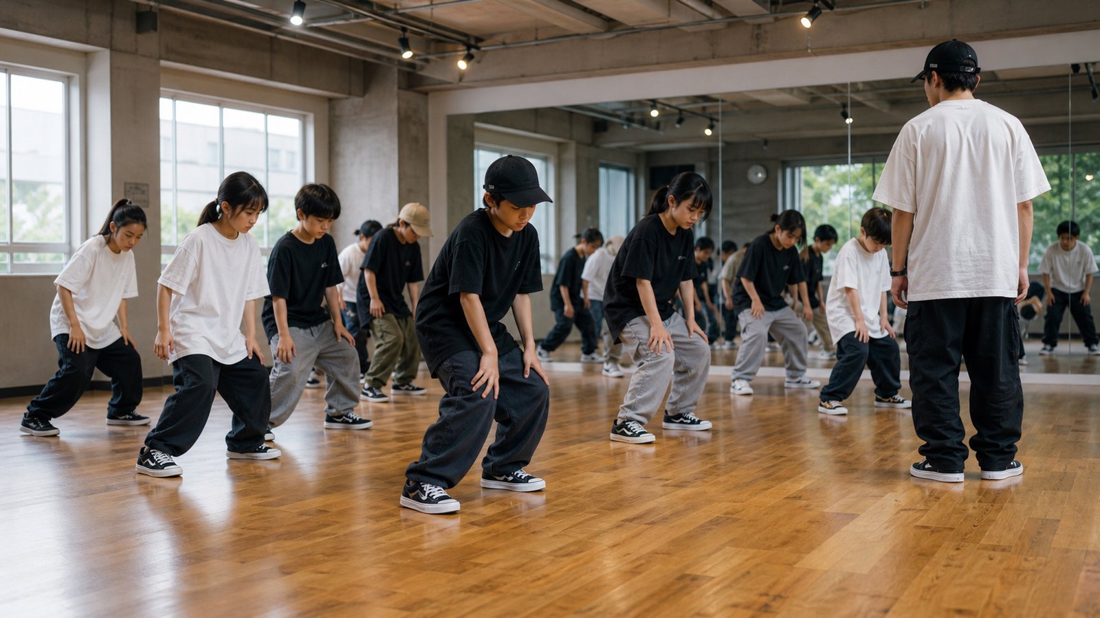 毎回の練習で当たり前の立ち方を積み重ねるキッズダンサー