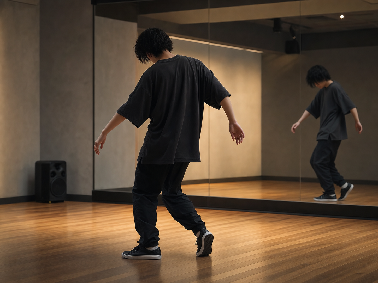 力みを抜いてゆっくり練習するストリートダンサー